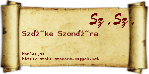 Szőke Szonóra névjegykártya